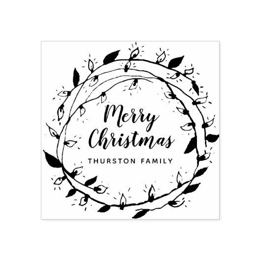 Maak je eigen | Kerstkrans | Persoonlijk Rubberstempel (Afrduk)