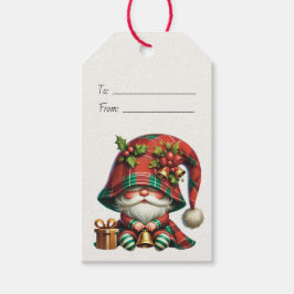 Maak Je Eigen Kerstmis Plaid Gnome Bellen met Huls Cadeaulabel