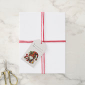Maak je eigen Kerstmis plaid kabouter Cadeaulabel (Met Touw)