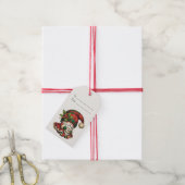 Maak je eigen Kerstplaid Kabouter Thee Cadeaulabel (Met Touw)