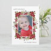 Maak je eigen kerstster kerstgroet foto  feestdagenkaart (Staand voorkant)