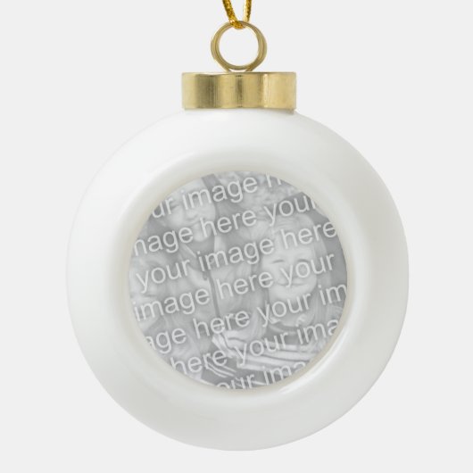 Maak je eigen kerstversiering keramische bal ornament (Voorkant)