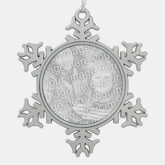 Maak je eigen kerstversiering tin sneeuwvlok ornament (Voorkant)