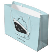 Maak je eigen kerstzak van de Kerstman Groot Cadeauzakje (Achterkant Gekanteld)