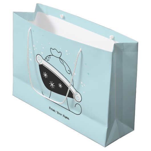 Maak je eigen kerstzak van de Kerstman Groot Cadeauzakje (Voorkant Gekanteld)