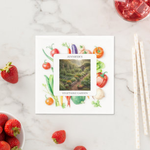 Maak je eigen keuken tuin foto's met monogram servet