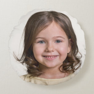 Maak Je Eigen Kinder Foto Aangepaste Afbeelding Rond Kussen