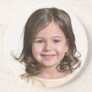 Maak Je Eigen Kinder Foto Aangepaste Afbeelding Zandsteen Onderzetter