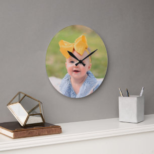 Maak Je Eigen Kinderen Baby Foto Grote Klok