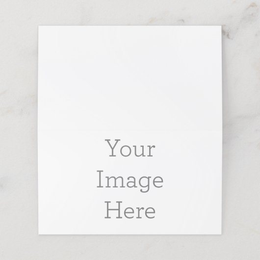 Horizontaal Tent vouw Dubbel klantenkaartje (Buitenkant ongevouwen)