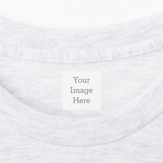 Klein Vierkant Kleding Label (Aangebracht)