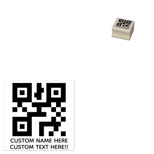 Maak Je Eigen Kleine Aangepaste Logo/QR-Tekst Rubberstempel (Gestempeld)