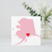 Maak je eigen kleur Alaska bruiloft Kaart (Staand voorkant)