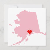 Maak je eigen kleur Alaska bruiloft Kaart (Voorkant)