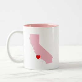 Maak Je Eigen Kleur California Trouwdag Tweekleurige Koffiemok