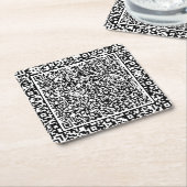 Maak Je Eigen Kleur QR Code Papier Onderzetters (Schuin)