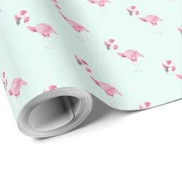 Maak Je Eigen Kleurenkeuze Pepermunt Flamingo's Cadeaupapier