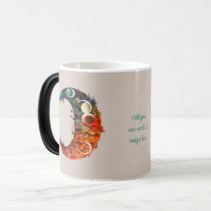 Maak je eigen kleurrijke 3D bloemrijke Boho Maan Magische Mok