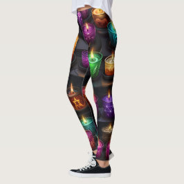 Maak je eigen kleurrijke altaarkaarsen Zwart Leggings