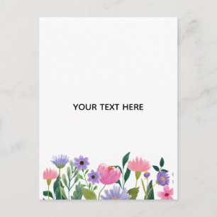 Maak je eigen kleurrijke bloemenrand briefkaart