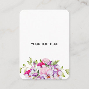 Maak je eigen kleurrijke bloemenrand contactkaartje