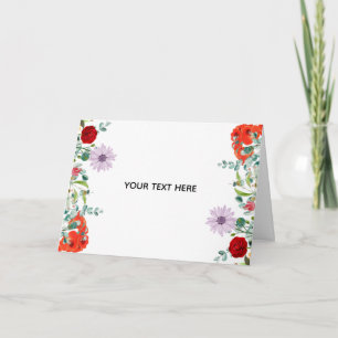 Maak je eigen kleurrijke bloemenrand kaart