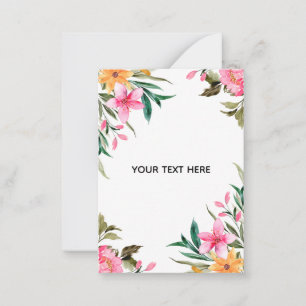 Maak je eigen kleurrijke bloemenrand notitiekaartje