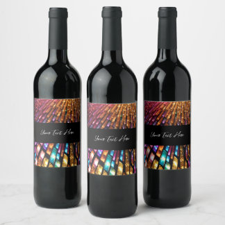 Maak Je Eigen Kleurrijke Glas Wijn Etiket