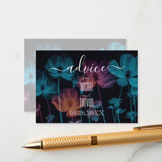 Maak Je Eigen Kleurrijke Röntgenbloemen Advieskaart (Voorkant / Achterkant in situ)