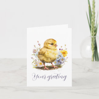 Maak Je Eigen Knuffel Kuiken & Wilde Bloemen Kaart