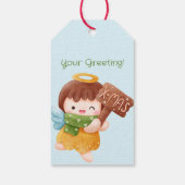 Maak je eigen knuffelengeltje voor Kerstmis Cadeaulabel (Achterkant)