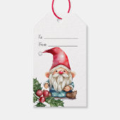 Maak Je Eigen Knuffige Rode Kerstkabouter Cadeaulabel (Voorkant)