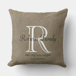 Maak Je Eigen Koffie Nep Leer Monogram Kussen
