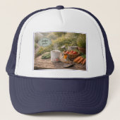 Maak je eigen koffie voor het tuinieren trucker pet (Voorkant)