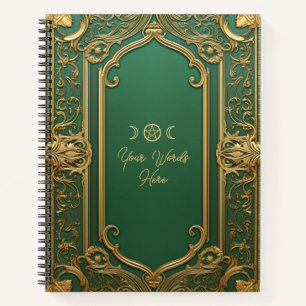Maak je eigen koninklijk vergulde groen notitieboek