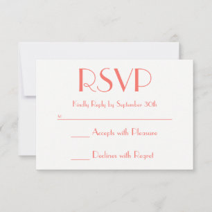 Maak je eigen koraal en witte RSVP Kaartje