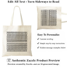 Maak Je Eigen Korte Verborgen Bericht 148B Nieuwig Tote Bag