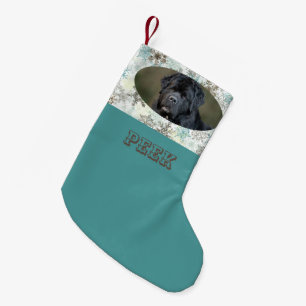 Maak Je Eigen Kous - Turkoois Sneeuwvlokken Kleine Kerstsok
