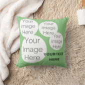 maak je eigen kussensloop foto collage groen kussen (Deken)