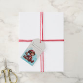 Maak je eigen lachende vintage kerstkabouter cadeaulabel (Met Touw)