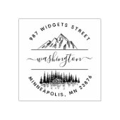 Maak je eigen landschap in het Rustische gebergte Rubberstempel (Afrduk)