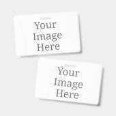 maak je eigen landschap pvc plastic naamplaatje badge (Voor- en achterkant)