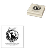 Maak je eigen laurier omlijste hemelse zwarte kat rubberstempel (Gestempeld)
