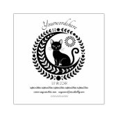 Maak je eigen laurier omlijste hemelse zwarte kat rubberstempel (Afrduk)