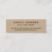 Maak je eigen laurierbladeren groen mini visitekaartje (Achterkant)