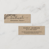 Maak je eigen laurierbladeren groen mini visitekaartje (Voorkant / Achterkant)