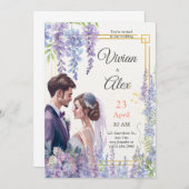 Maak je eigen Lavendel Waterverf Floral Wedding Kaart (Voorkant / Achterkant)