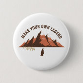 Maak Je Eigen Legende– Inspirerende Pinguïn Ontwer Ronde Button 5,7 Cm (Voorkant)