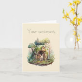 Maak Je Eigen Lente Konijn Hut Kaart (Gele Bloem)