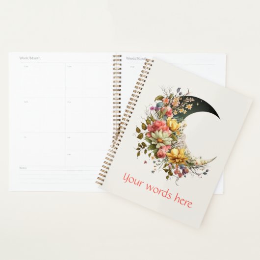Maak je eigen lentebloemige halvemaan planner (Display)